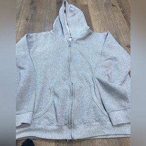 Basic grey zip up hoodie